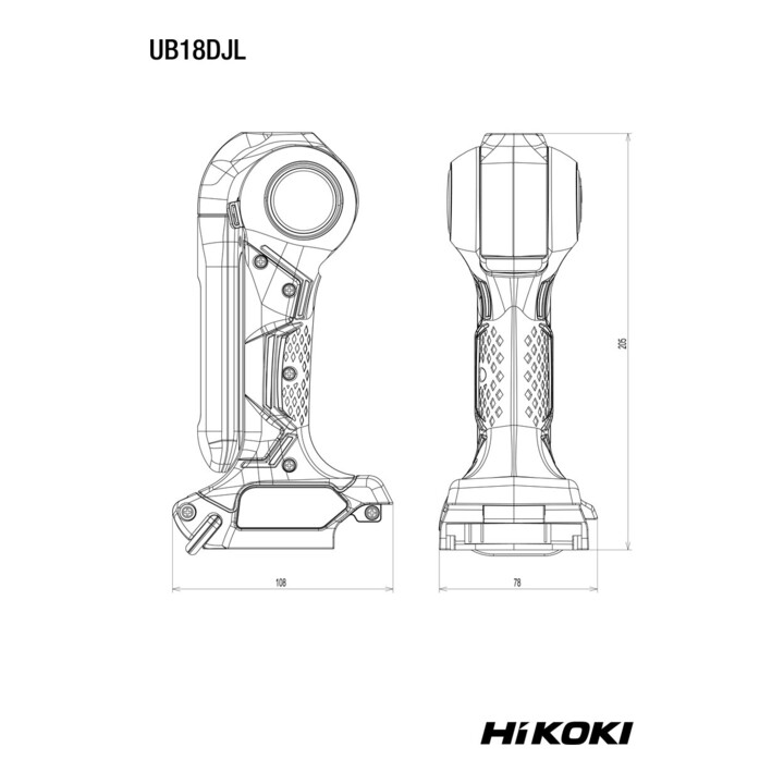 Lampe LED sans fil HiKOKI 14,4V/18V UB18DJL Basic