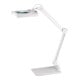 Lampe loupe LED lentille en verre 190,5 mm (7,5″) pied blanc avec capot, tête carrée-1