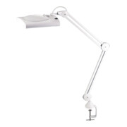 Lampe loupe LED lentille en verre 190,5 mm (7,5″) pied blanc avec capot, tête carrée-5