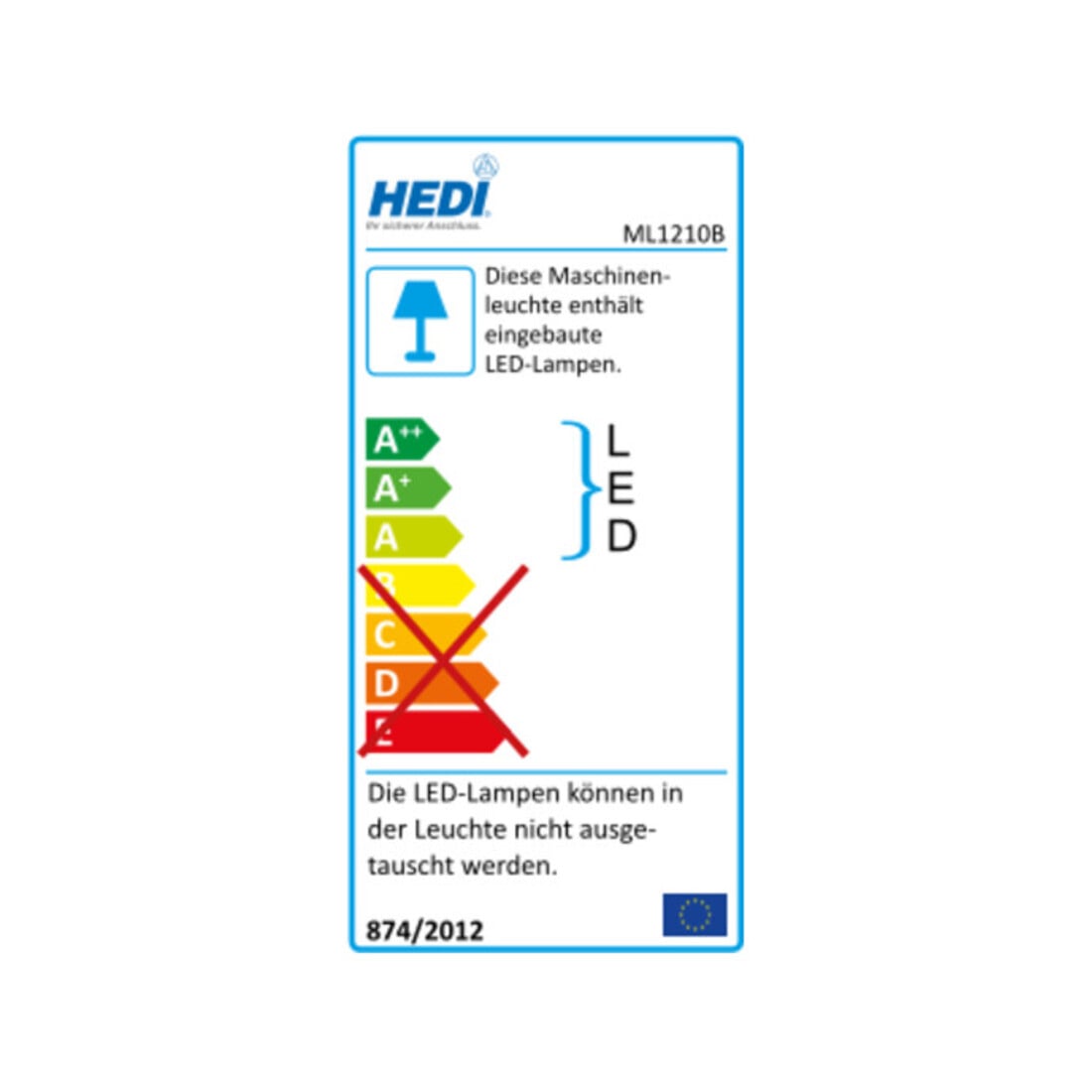 Lampes pour machine HEDI, type : 10LED