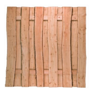 LANGELAND Lärche Sichtschutzzaun Riegel 180 x 180 cm sägerau 16mm