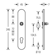 Langschild 12 1418 F1/naturf.0105 R-WC PA 78mm FSB-4