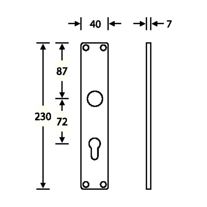 Langschild-Paar 14 1407 F1/naturf. 0105 Bad 78mm