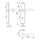 Langschildgarnitur Potsdam M112PL/310P MS F71 BB 72mm DIN L/R DURAPLUS-2