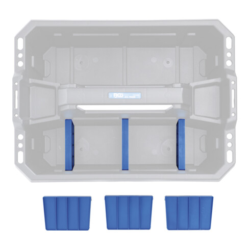 Languettes de séparation pour caisse porte-outils matière plastique 6 pièces BGS