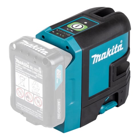 Laser à ligne transversale alimenté par batterie Makita SK105GDZ vert