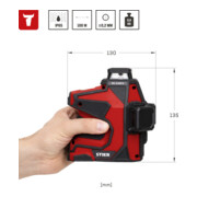 Laser à lignes croisées STIER SKL 3x360°, 520 nm, vert, filetage 1/4" et 5/8", en valise-5