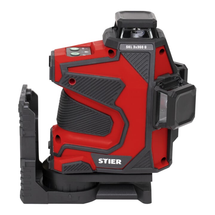 Laser à lignes croisées STIER SKL 3x360°, 520 nm, vert, filetage 1/4" et 5/8", en valise