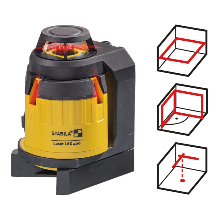 Laser à lignes multiples LAX 400 20 m ± 0,3 mm/m 4 x AA STABILA
