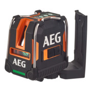 AEG Laser a linee incrociate CLG3-30K, 30 m, verde, con borsa, 3x batterie AA, supporto a parete (magnetico), piastra bersaglio per laser, cinghia in velcro-5
