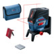 Laser combiné Bosch GCL 2-50 C avec 4 piles LR6 (AA) de 1,5 V RM 2 adaptateur de piles-2