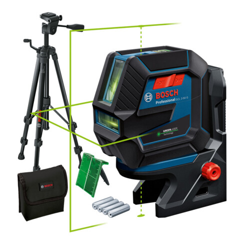 Laser combiné Bosch GCL 2-50 G avec support de construction