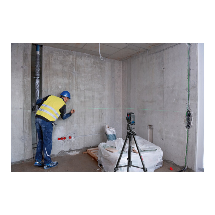 Laser combiné Bosch GCL 2-50 G avec support de construction