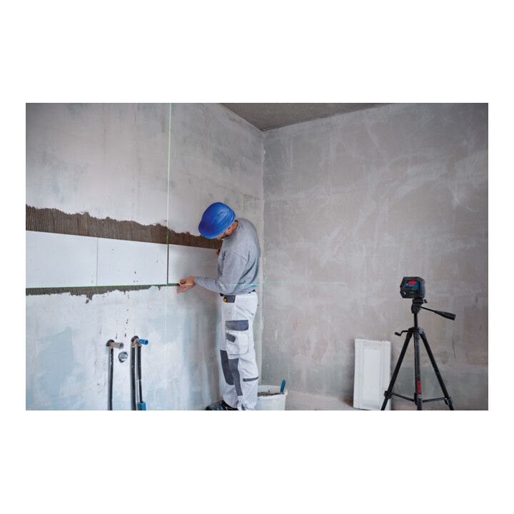 Laser combiné Bosch GCL 2-50 G avec support de construction