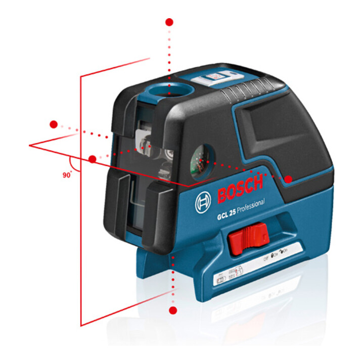 Laser combiné Bosch GCL 25 avec sac de protection et trépied de construction BT 150