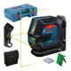 Laser ligne Bosch GLL 2-15 G avec pince de plafond et mallette d'artisan-2