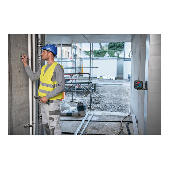 Laser ligne Bosch GLL 2-15 G avec support de construction