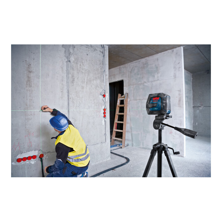 Laser ligne Bosch GLL 2-15 G avec support de construction