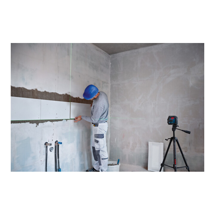 Laser ligne Bosch GLL 2-15 G avec support de construction