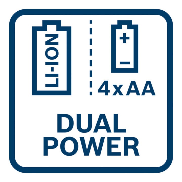 Laser ligne Bosch GLL 3-80 C avec 4 x 1,5 V-LR6 AA1 adaptateur de batterie BT 150 support de construction