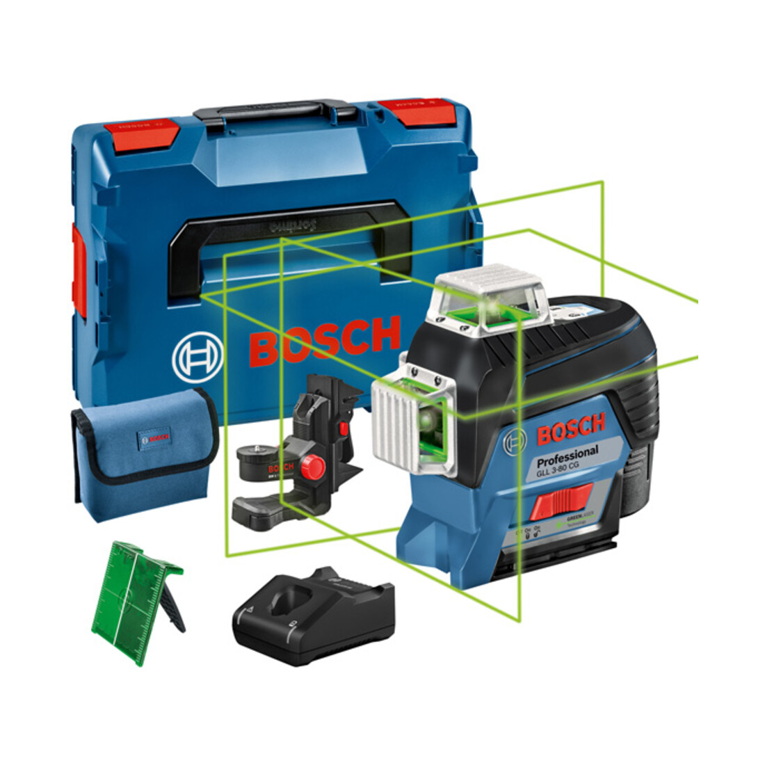 Laser lignes Bosch GLL 3-80 CG en L-BOXX