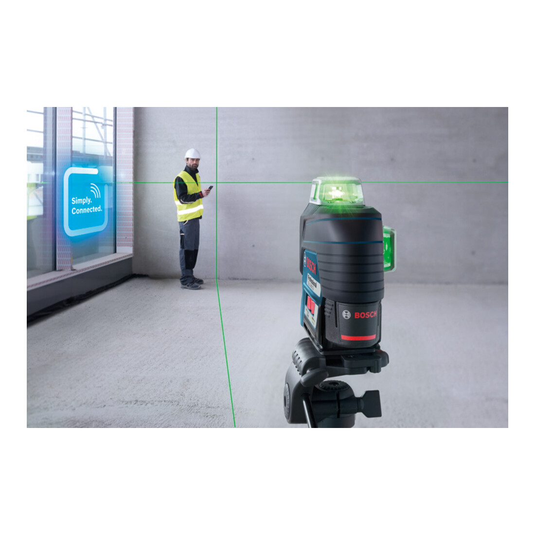 Laser lignes Bosch GLL 3-80 CG en L-BOXX