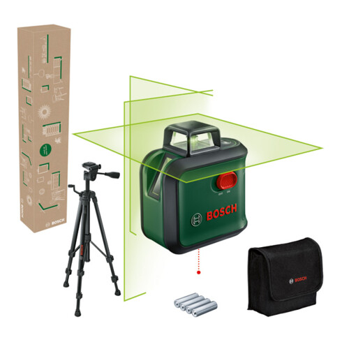 Laser lignes croisées AdvancedLevel 360 Set Bosch, trépied TT 150, carton eCommerce