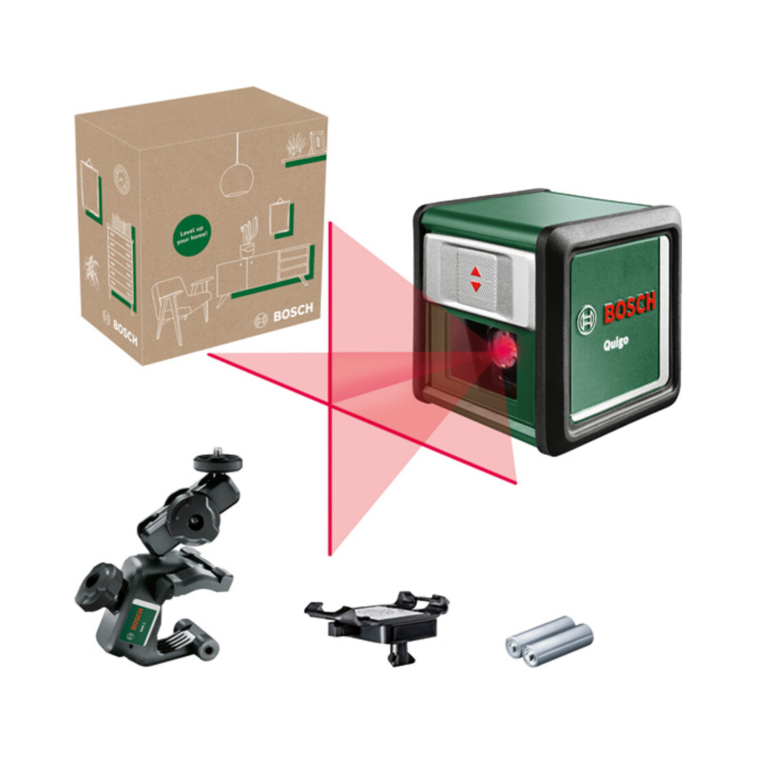 Laser lignes croisées Bosch Quigo Carton eCommerce