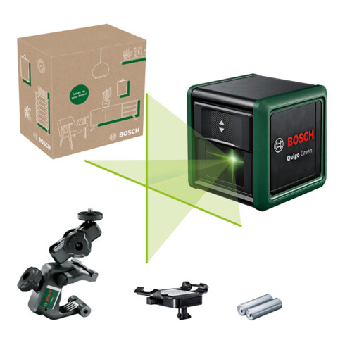 Laser lignes croisées Bosch Quigo Green, carton eCommerce
