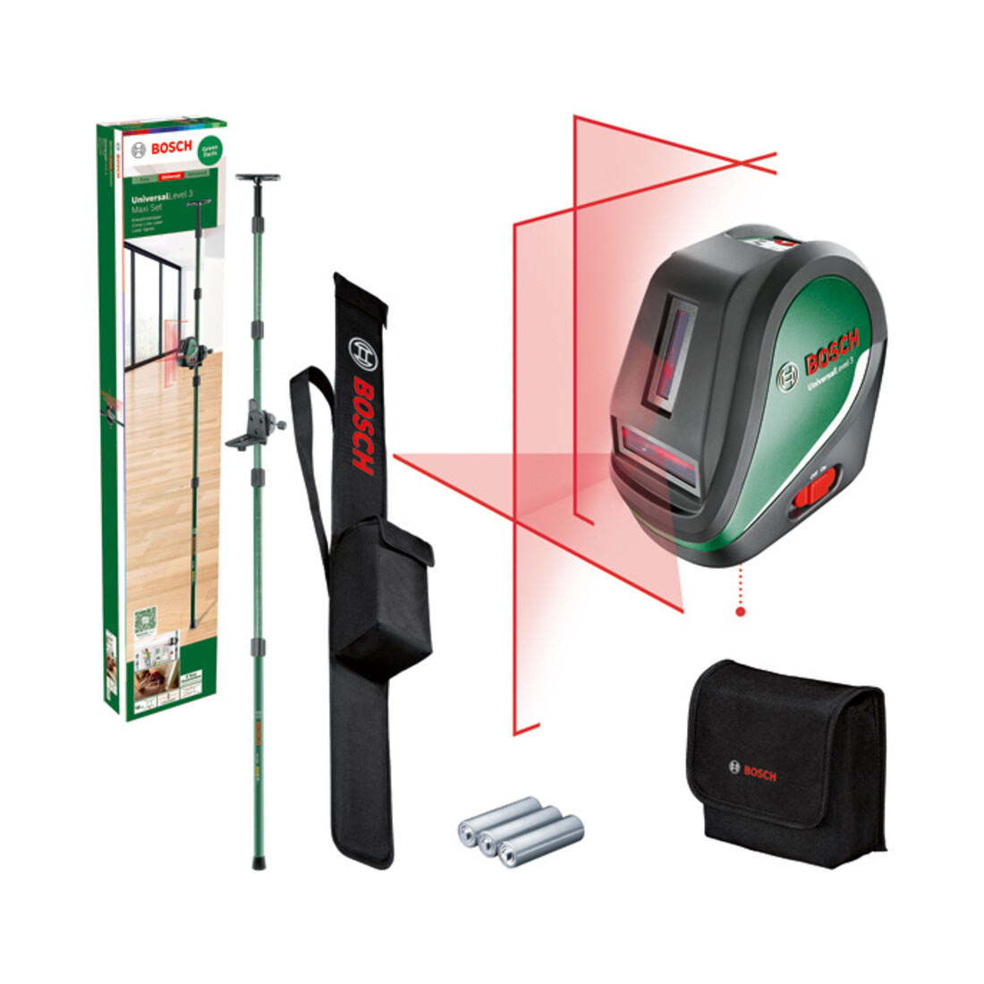 Laser lignes croisées UniversalLevel 3 Maxi-Set Bosch