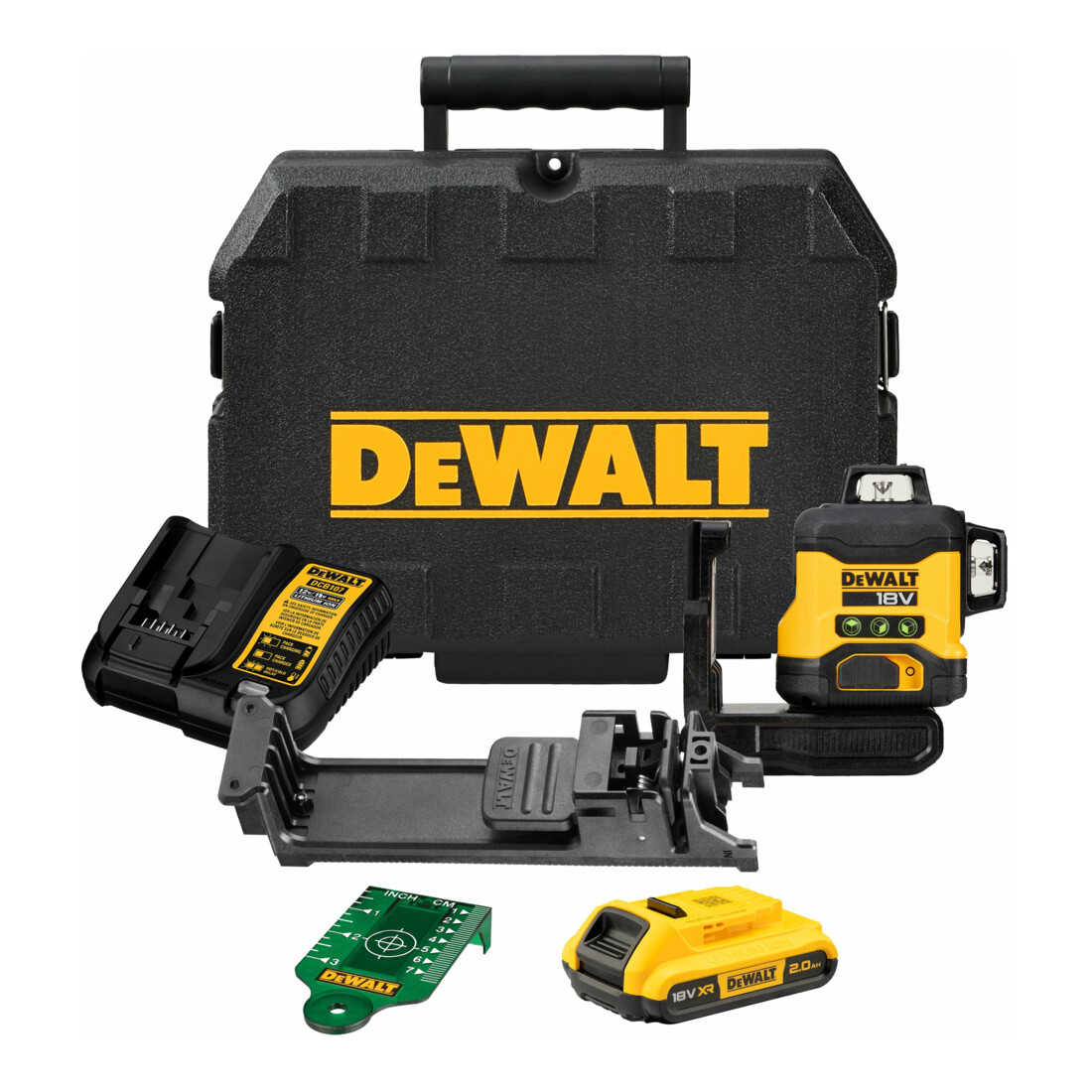 Laser multilignes sans fil DEWALT 18 volts 3x360°, 2Ah DCLE34031D1-QW
