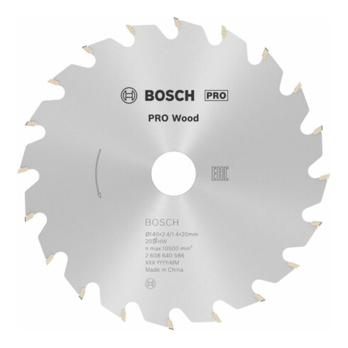 laser onBosch cirkelzaagblad Optiline Wood voor handcirkelzagen tvanger 140 x 20/12,7 x 2,4 mm 20