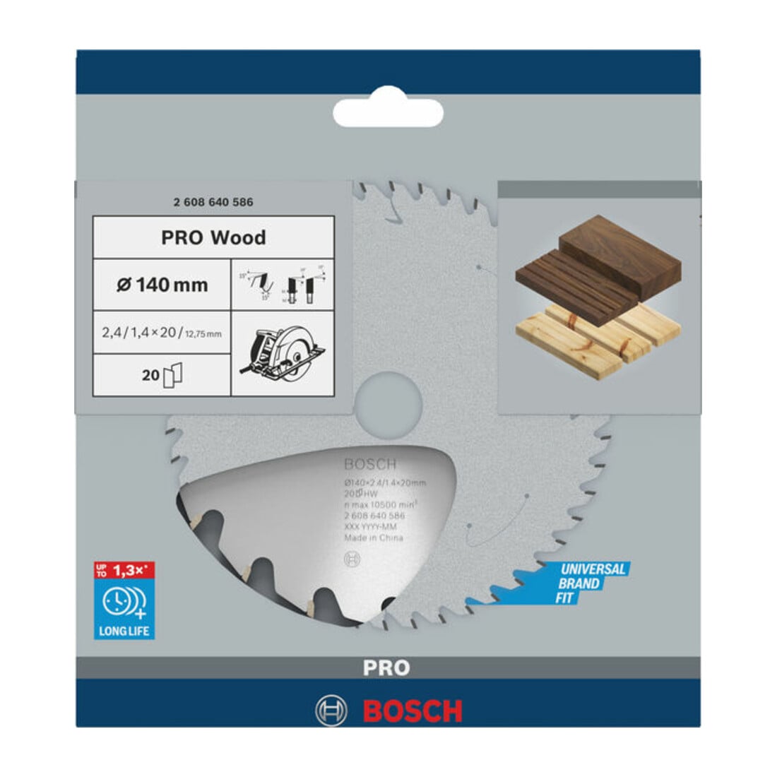 laser onBosch cirkelzaagblad Optiline Wood voor handcirkelzagen tvanger 140 x 20/12,7 x 2,4 mm 20