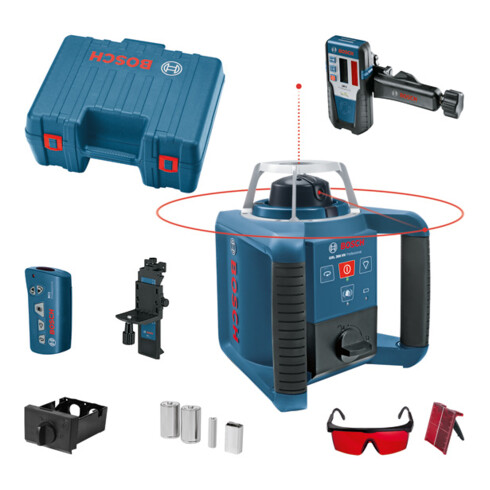 Laser rotatif Bosch GRL 300 HV avec RC 1 WM 4 et LR 1