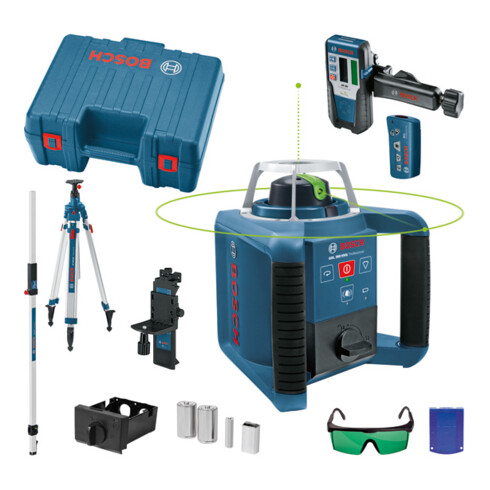 Laser rotatif Bosch GRL 300 HVG avec RC 1 WM 4 LR 1G BT 300 HD et GR 240