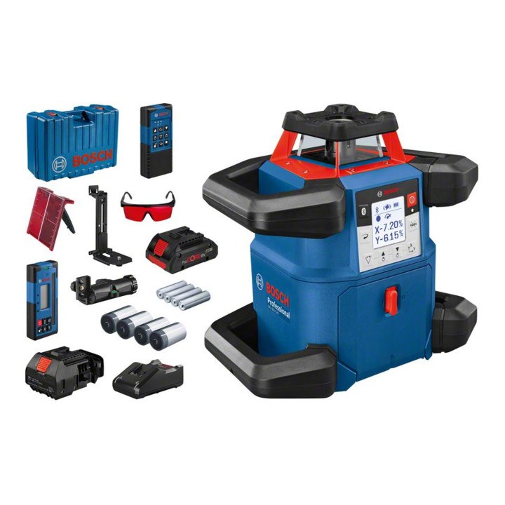Laser rotatif Bosch GRL 600 CHV, avec batterie et chargeur rapide