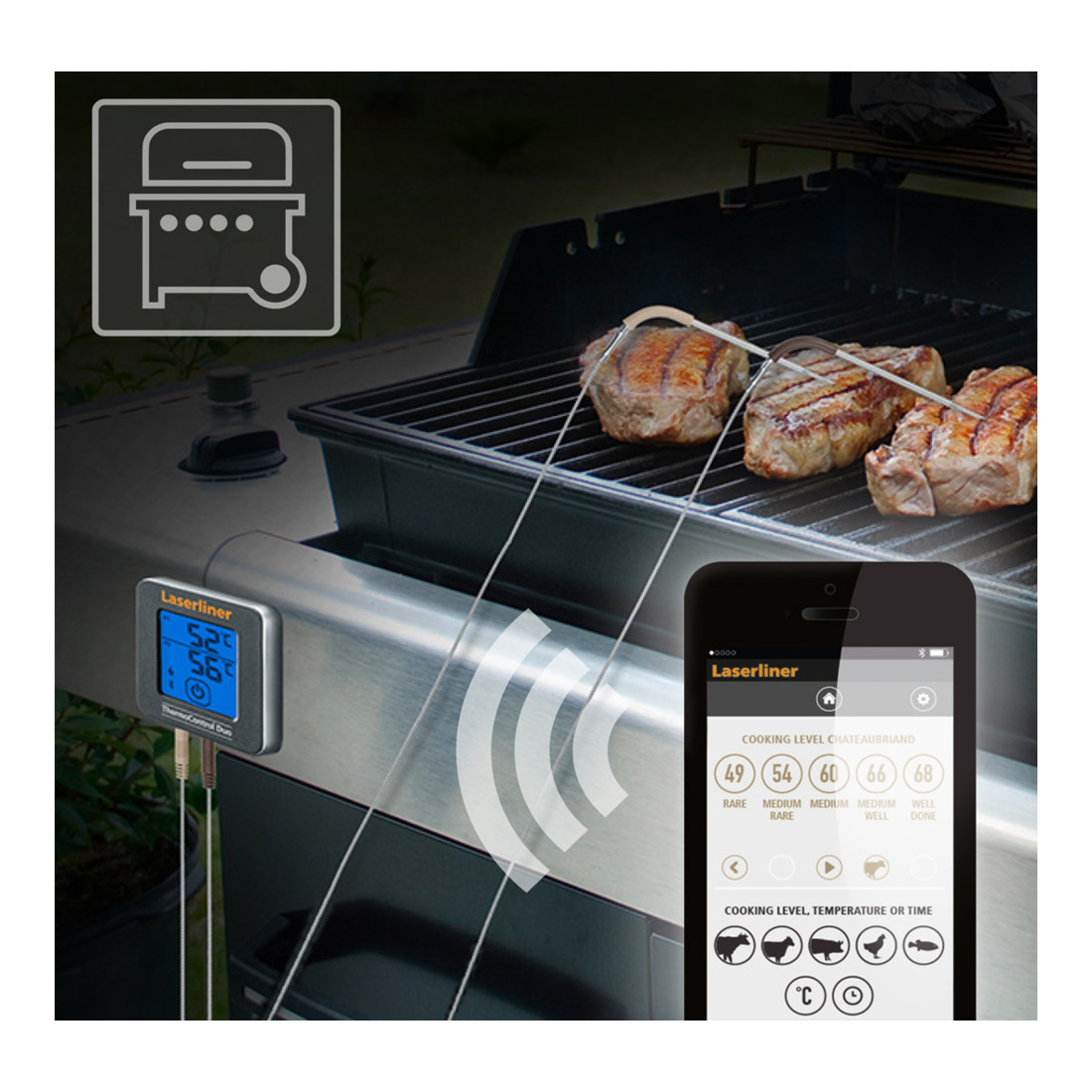 Laserliner digitales Thermometer ThermoControl Duo
