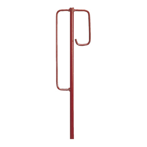 Laterneneisen Berliner Modell 1250x12mm m.Sicherheitsbügel rot