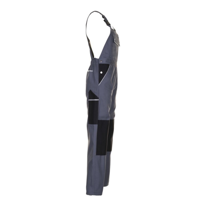 Latzhose Canvas 320 Gr.50 grau/schwarz PLANAM