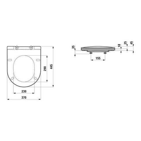 Laufen WC-Sitz LAUFEN PRO mit Deckel slim mit Absenkautomatik weiß