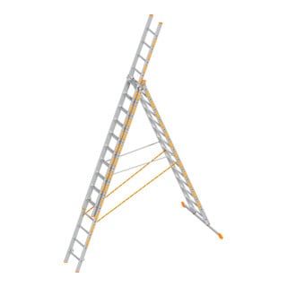 Layher Allzweckleiter TOPIC 1040 3-teilig 3 x 14 Sprossen