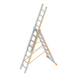 Layher Allzweckleiter TOPIC 1040 3-teilig 3x10 Sprossen