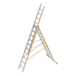 Layher Allzweckleiter TOPIC 1040 3-teilig 3x10 Sprossen