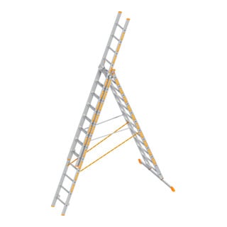 Layher Allzweckleiter TOPIC 1040 3x12 Sprossen 3-teilig