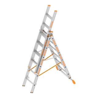 Layher Allzweckleiter TOPIC 1041 3-teilig 3x6 Stufen