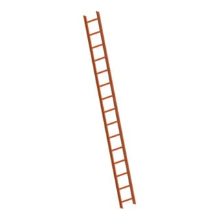 Layher Dachauflegeleiter 1051 15 Sprossen rot RAL 8004 gem. DIN 4567-4