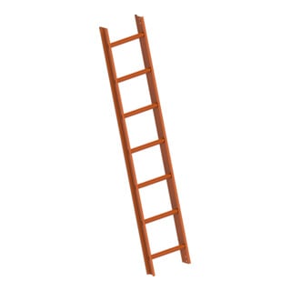 Layher Dachauflegeleiter 1051 DIN 4567-4 7 Sprossen rot RAL 8004