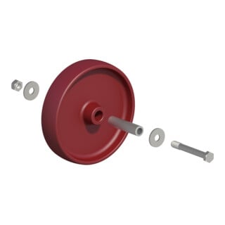 Layher Ersatzteil Rad 1260201 inklusive Achse