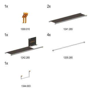 Layher Fahrgerüst Nachrüst-Set 2104 auf 1402104 Typ 1400013