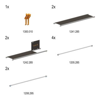 Layher Fahrgerüst Nachrüst-Set 2109 auf 1402109 Typ 1400018